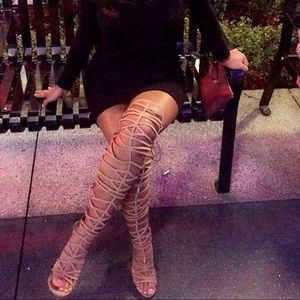 Strappy Nude Heel!